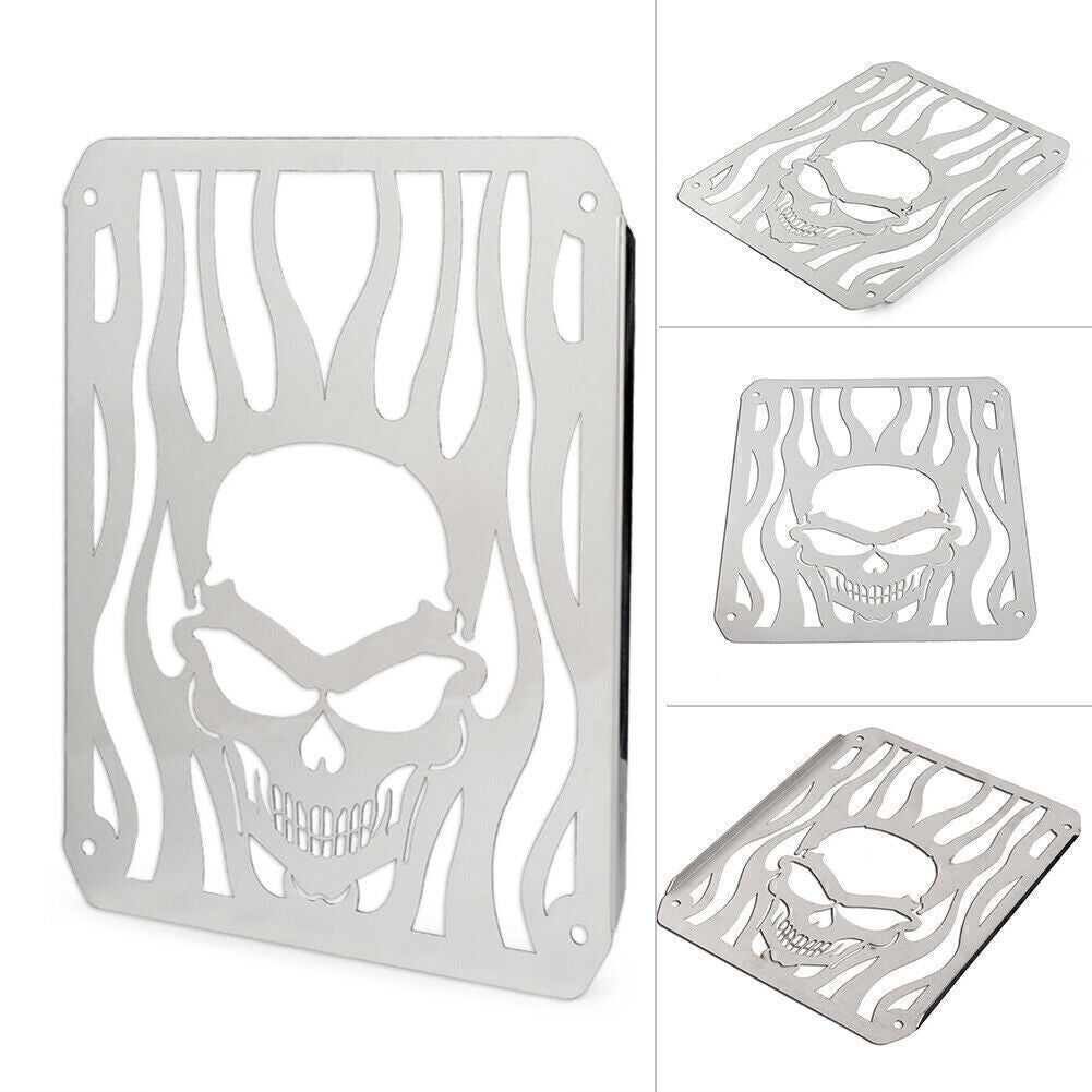 Skull Radiator Grille Cover Guard Protector Fit for Kawasaki Vulcan VN400 800 95-06