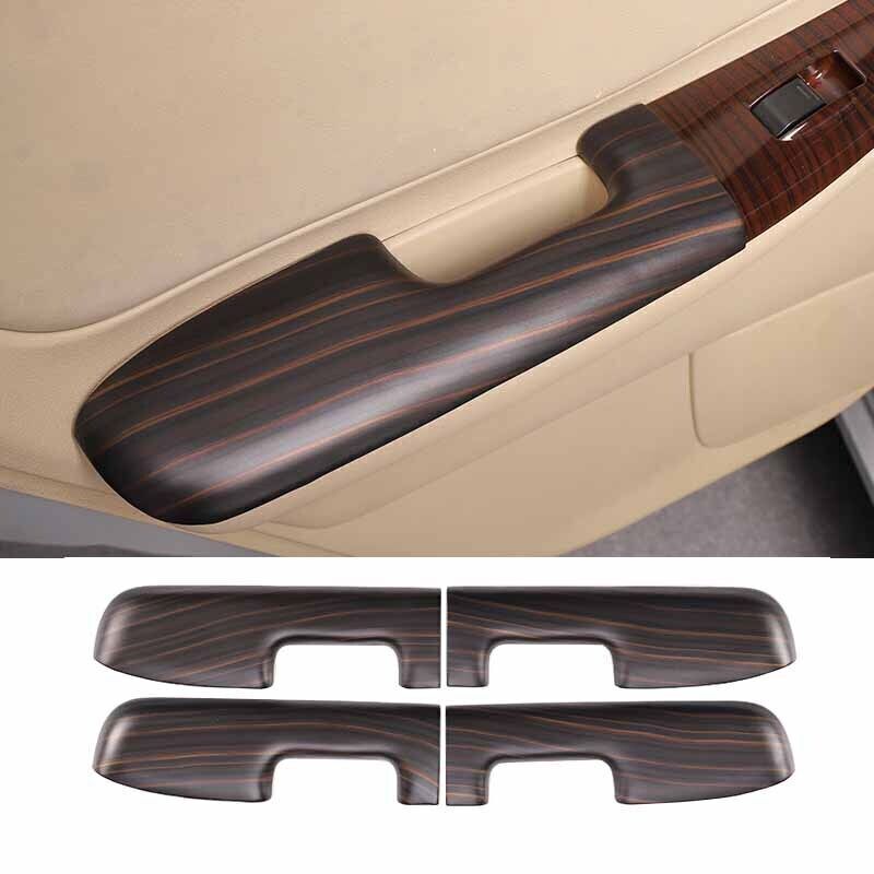 4X Wood Grain Interior Door Armrest Panel Trim Cover for Toyota for Corolla 03-2008