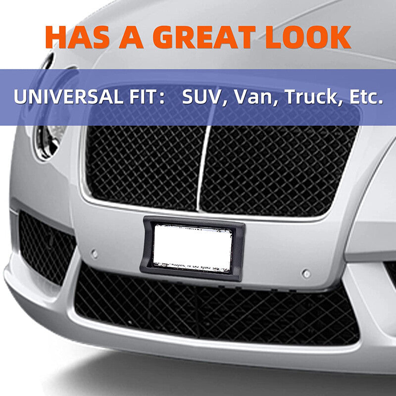 License plate bumper protector with screws and 2.3-inch thick protective rubber kit