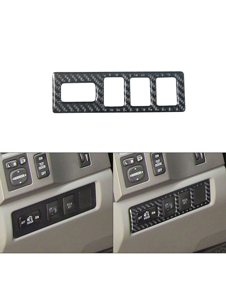 Car Door Control Frame Trim Cover Carbon Fibre for Toyota Tundra 2007-2013