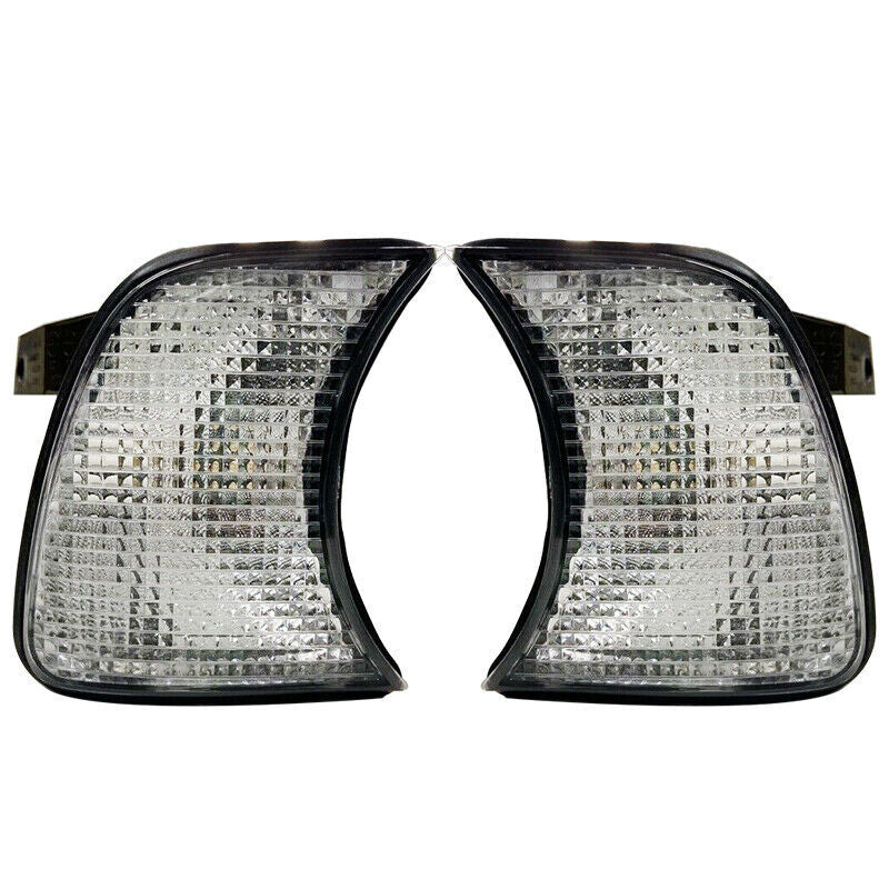 Clear Corner Lights Turn Signals light Pair for BMW 5-Series E34 1989-1995