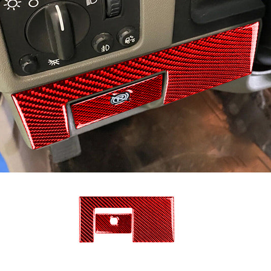 Red Carbon Fiber Parking button Cover Trim Kit For Colorado 2004-12/ for Canyon 05-12
