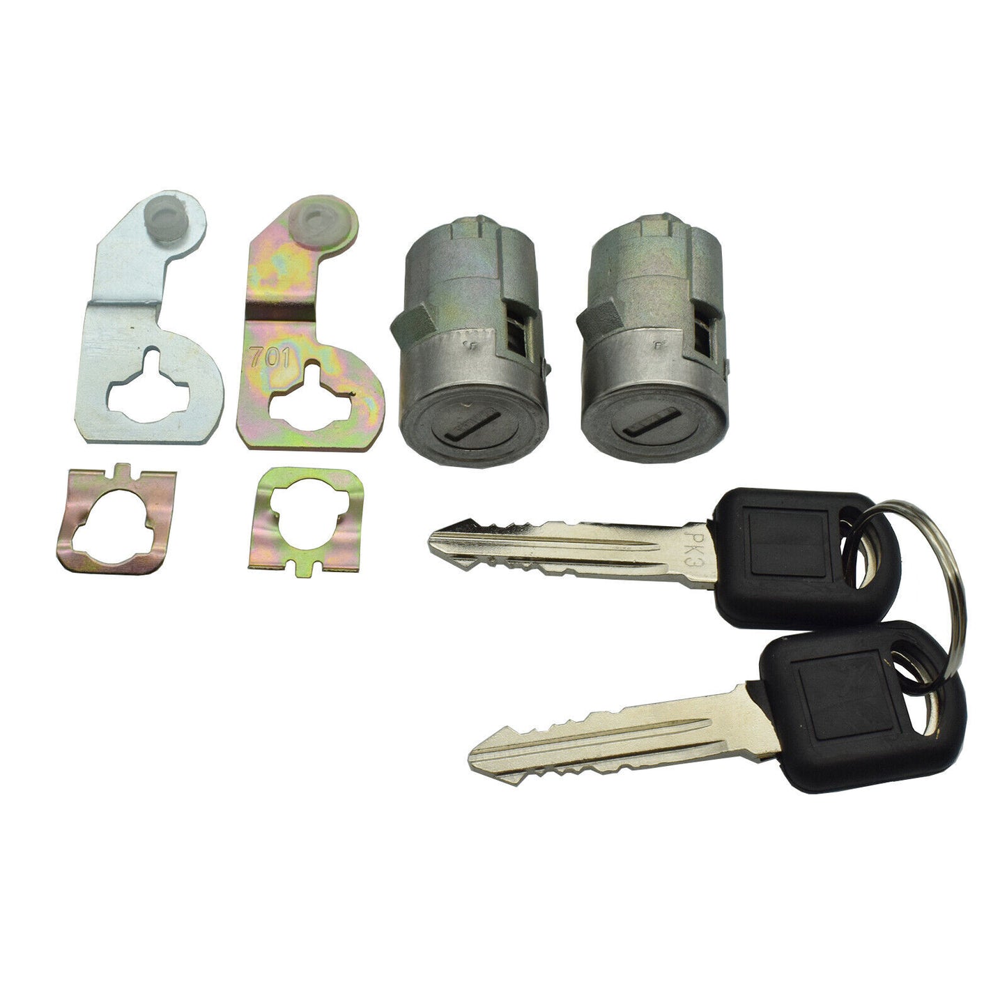 for Chevy for GMC Silverado for Sierra 15298924 Door Lock Cylinder Set With Keys Clips