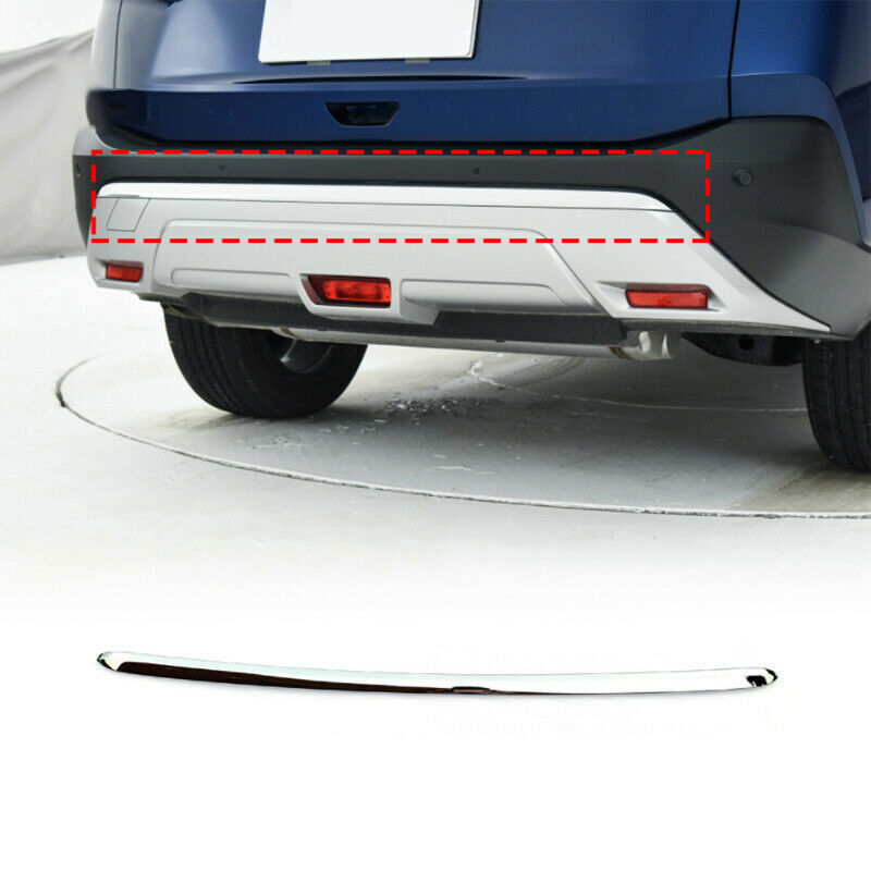 for Nissan Rogue 2021-2023 Chrome ABS Car Rear Bottom Bumper Molding Strip Trim