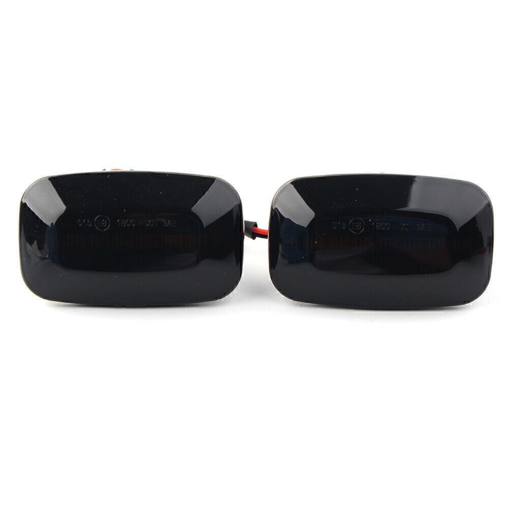 2x Dynamic LED Sequential Side Marker Light for Toyota for Land Cruiser Black Shell