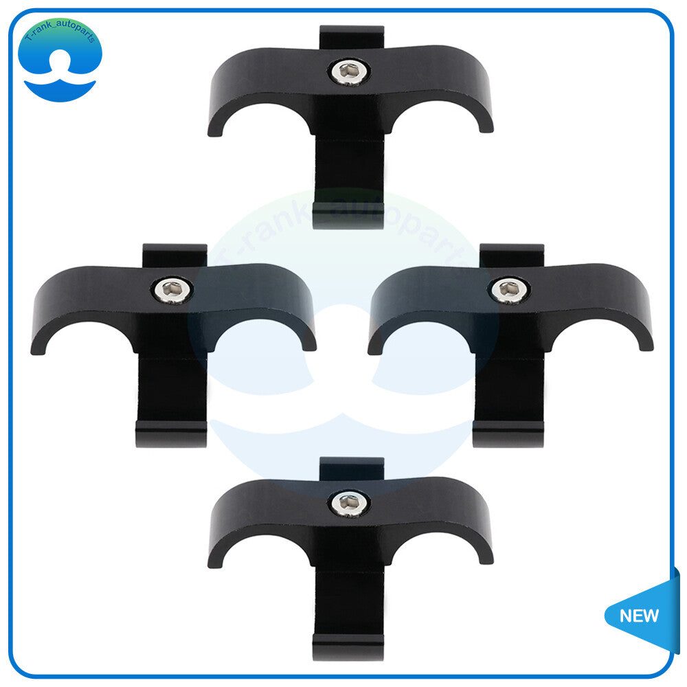 4PCS 8AN Black Hose Separator Clamp Bracket Adapter Fit For Oil Fuel Hose Line