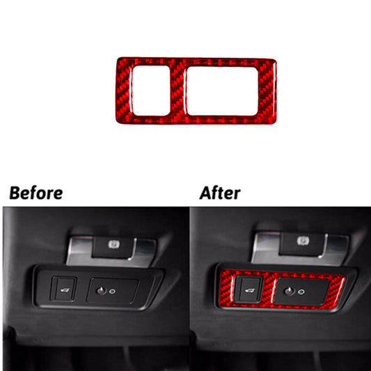Red Carbon Fibre Headlight Switch for Land Rover Discovery Sport 2015-19