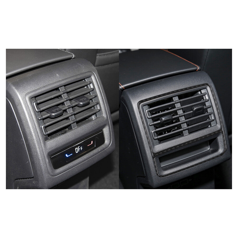Rear for Seat Air Vent Outlet Frame Carbon Fiber Trims for VW for Golf 8 MK8 GTI 2021