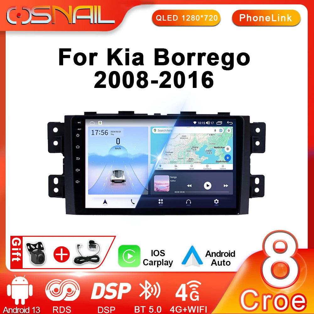 Android CarPlay Car Radio for Kia Borrego Mohave 2008-2016 GPS Player Screen 4G