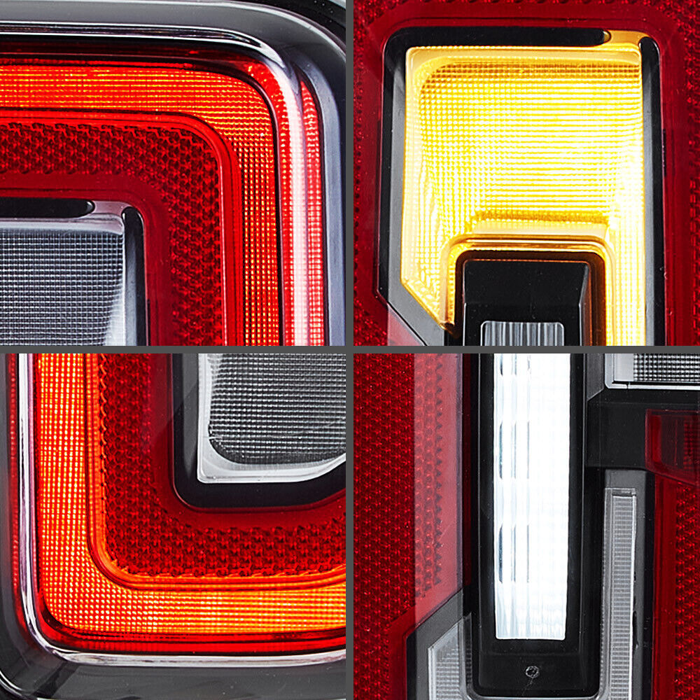 1Pair Full LED Tail Lights for Ford Bronco 2021-2024 With Dynamic Animation