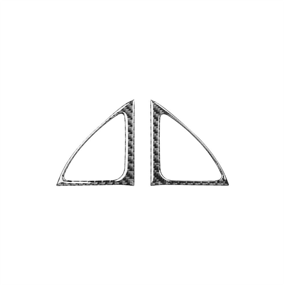 2Pcs Carbon Fiber Door Loudspeaker Frame Cover Trim for Toyota for Corolla 2007-2013