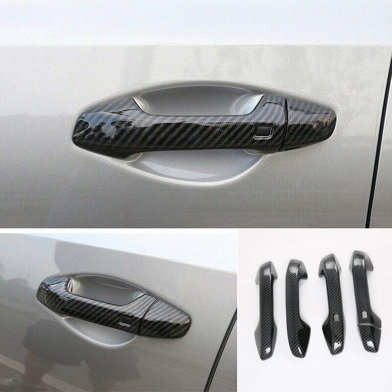 for Kia Forte 2019-2021 Carbon Fiber ABS Exterior Door Handle Molding Cover Trim