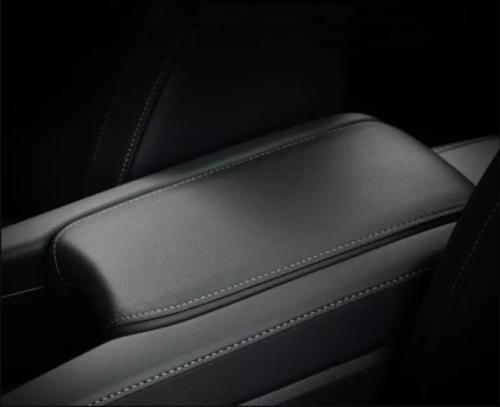 Black leather console armrest box panel cover trim for Honda for Civic 2016 - 2021