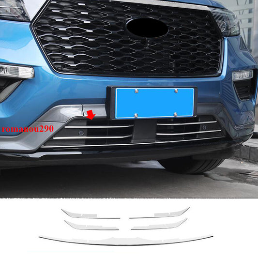 for Ford Explorer 2020-2022 Stainless Chrome Front Bumper grill Trim Strip Cover