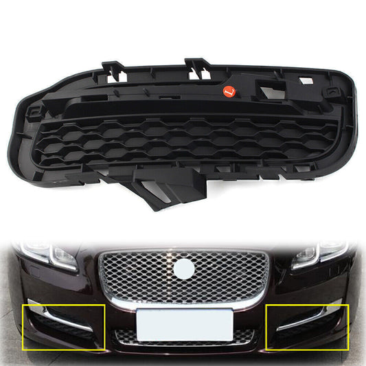 1 piece left front bumper fog light grille for 2016-2021 for Jaguar XJ (2018, 2019, 2020) in black.