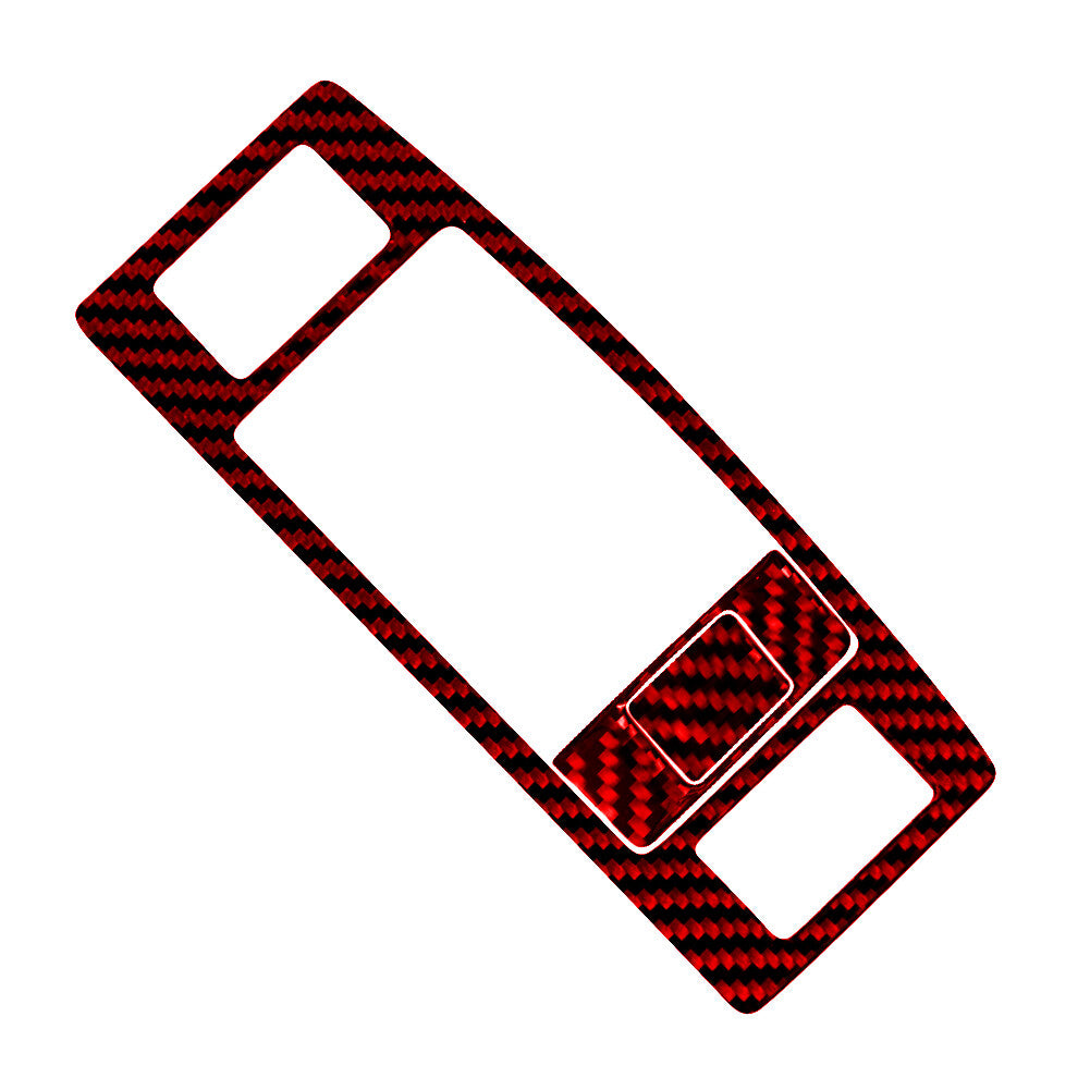 Red Carbon Fiber Heated for Seat Button Cover for Subaru Legacy Outback 2010-2014