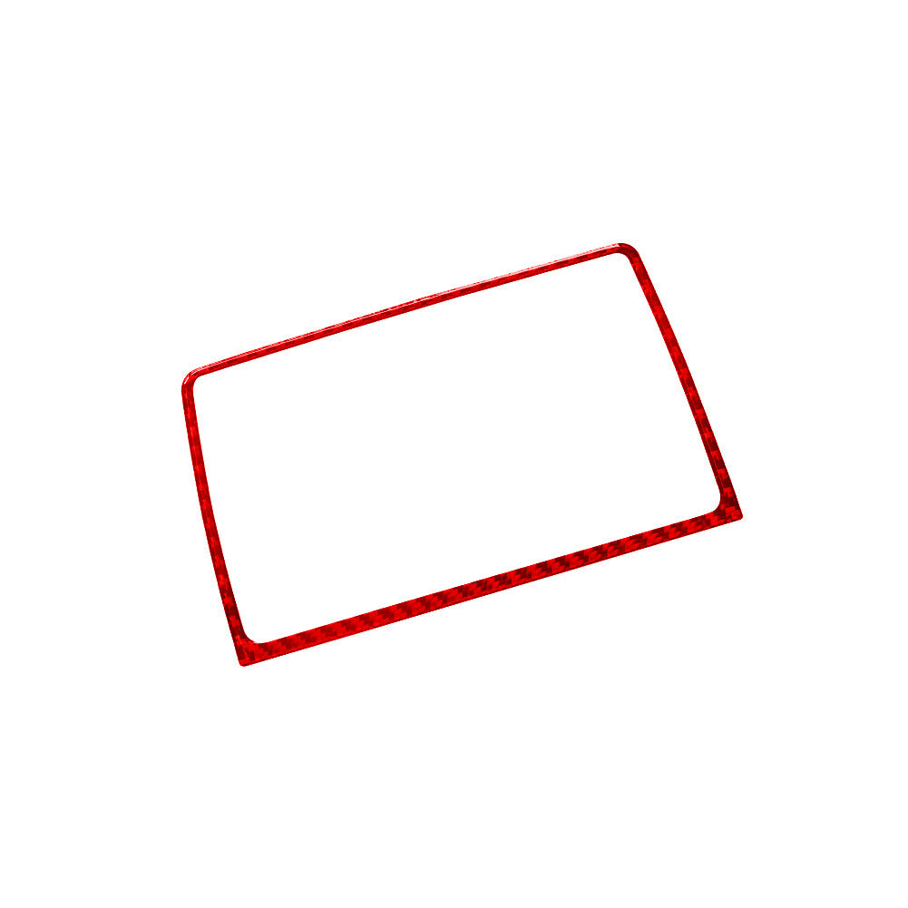 Red carbon fiber central LCD frame protective cover for the for Hyundai for Veloster JS 2019