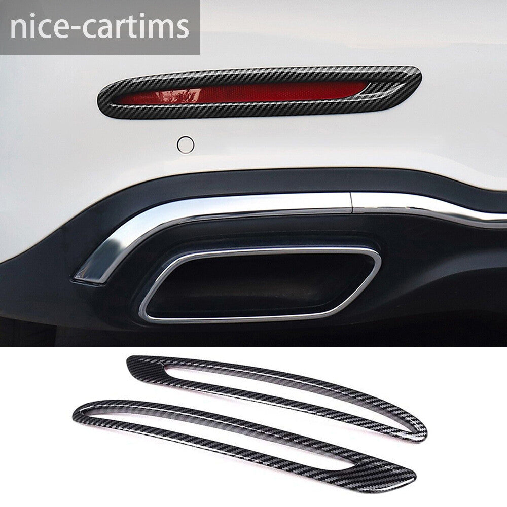Carbon Fiber ABS Rear Fog Light Lamp Trim for Mercedes-Benz C Class W206 2022-23