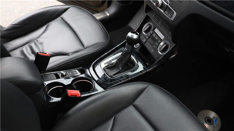 Car Console Gear Shift Frame Cover Trim 1PCS Fit for Audi Q3 13-2018 Black Wood