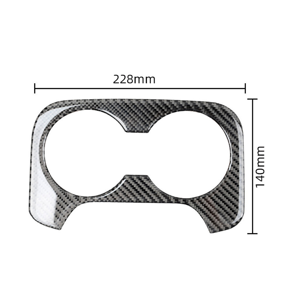 Carbon Fiber Interior Rear Cup Holder Frame Cover Trim for Mazda CX-9 2016-2022