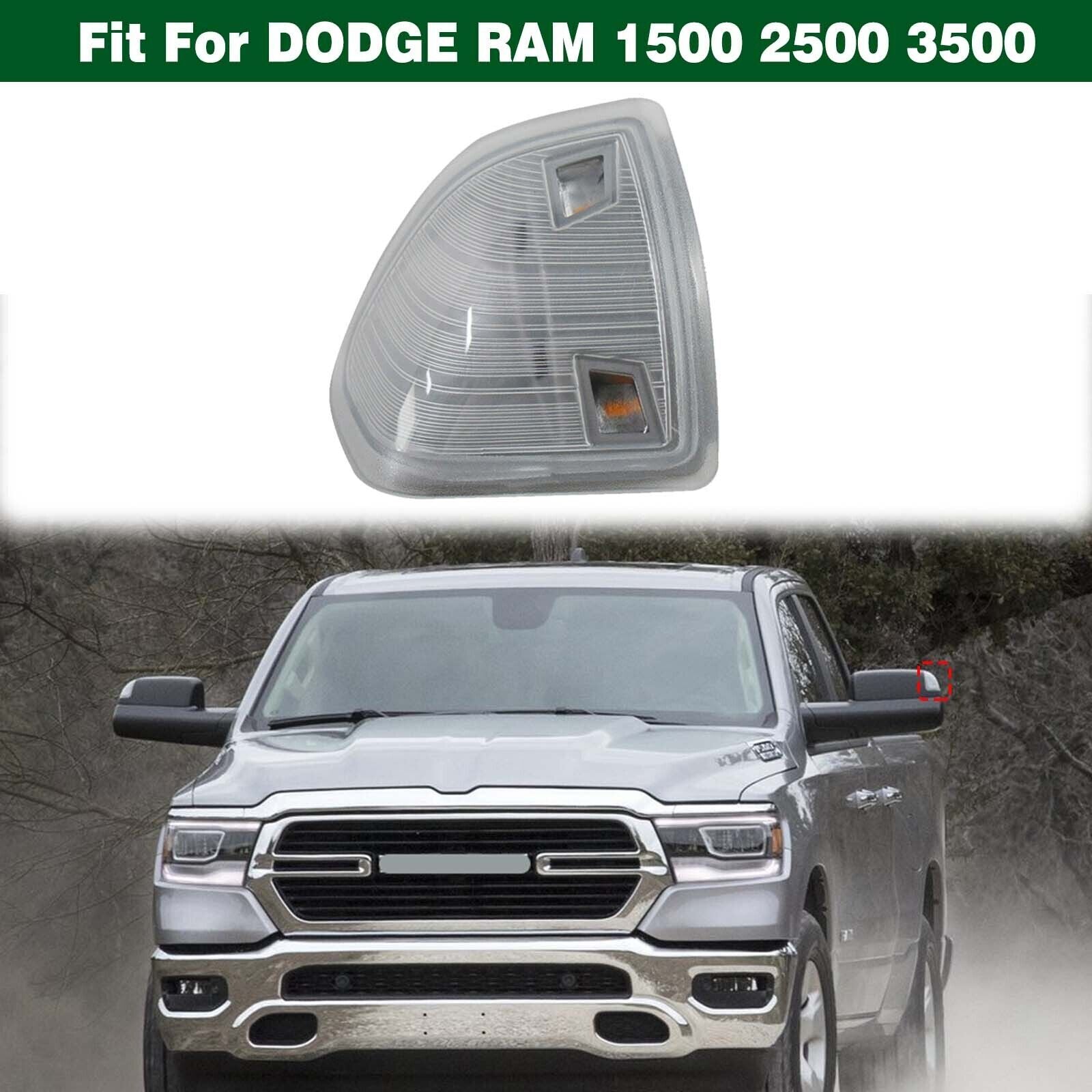 Left Amber LED Side Mirror Turn Signal Light Clear for Dodge for Ram 1500 2500 3500