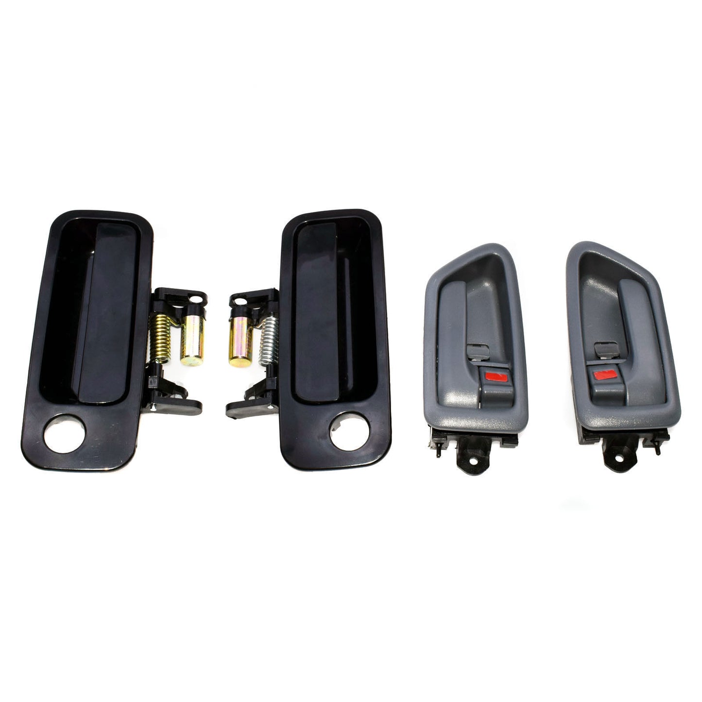 For 1997-2001 for Toyota for Camry Front Black Outside Gray Inside Door Handles Set 4Pcs