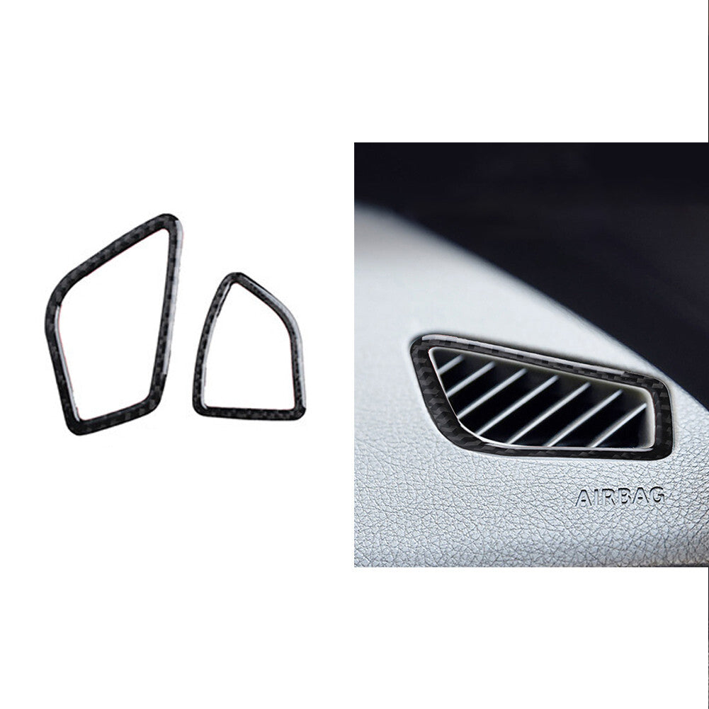 2PCS Carbon Fiber Console Air Vent Outlet Trim Cover for BMW 3 Series F30 F34