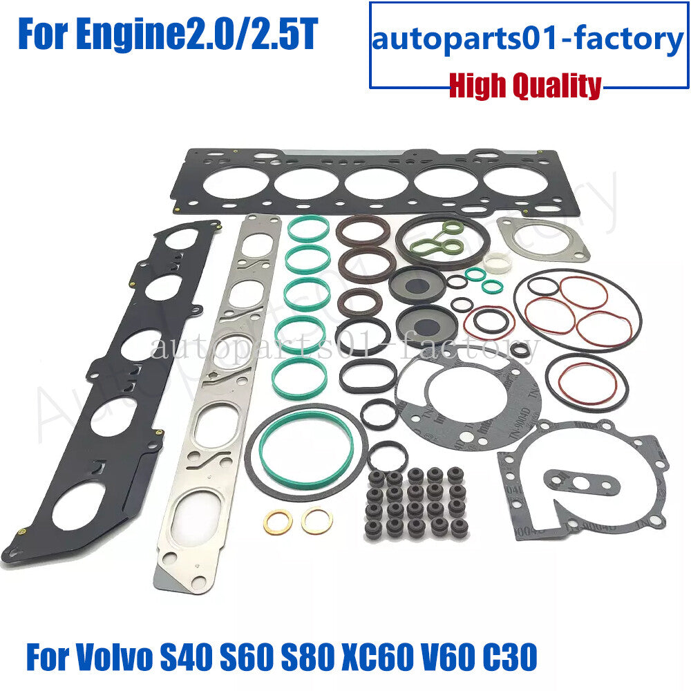 Engine Cylinder Gasket Seal Kit Fit for Volvo S40 S60 S80 XC60 V60 C30 2.5T