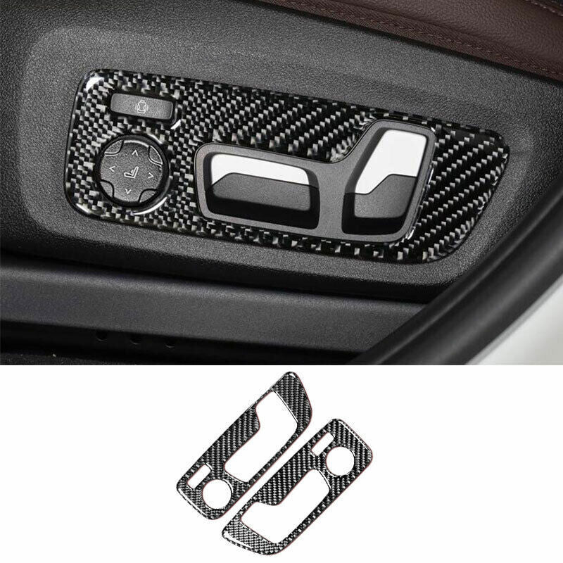 for BMW X3 2018-2021 Real Carbon Fiber for Seat Button Handle Panel Frame Cover Trim