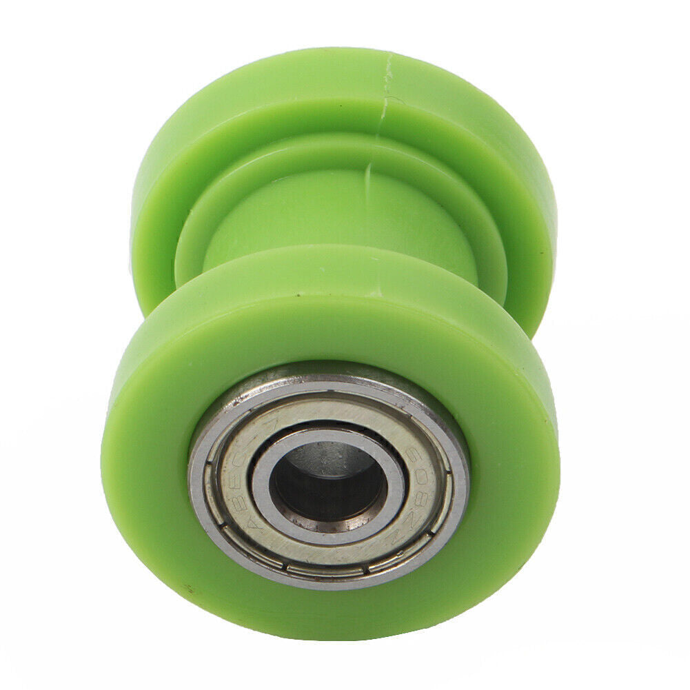 8mm Chain Roller Slider Tensioner Guide Pulley Dirt Pit For Bike Motor Green
