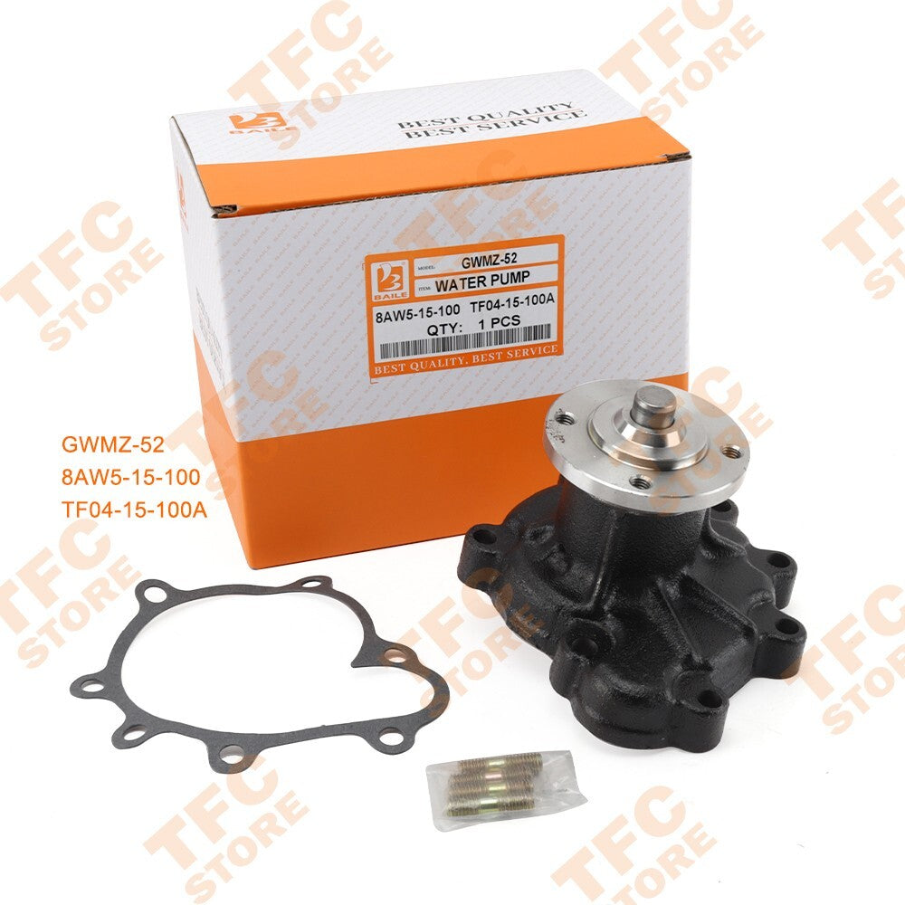 New Water Pump for Mazda HA 8K XA GWMZ-52 8AW5-15-100 TF04-15-100A Forklift