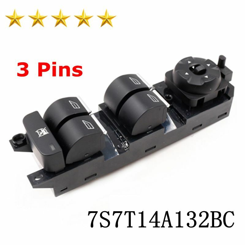 Power Window Switch Driver Side 7S7T14A132BC Fit for Ford Mondeo MK4 S-MAX GALAX