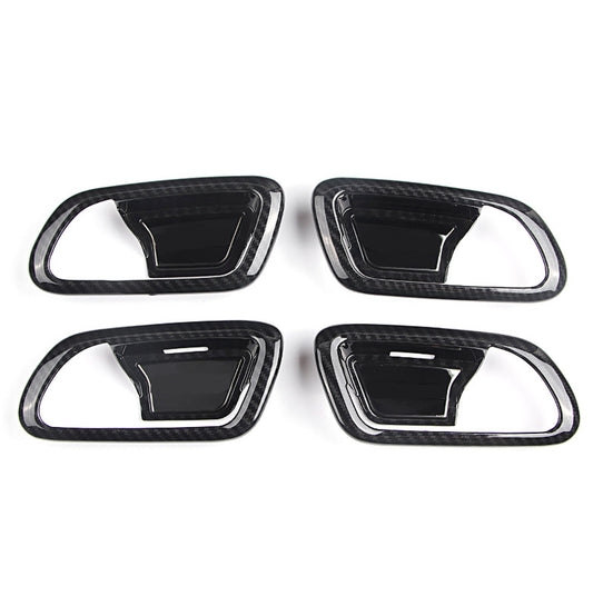 Carbon fiber interior door handle cup cover trim for Jeep Grand Cherokee 11 - 2020