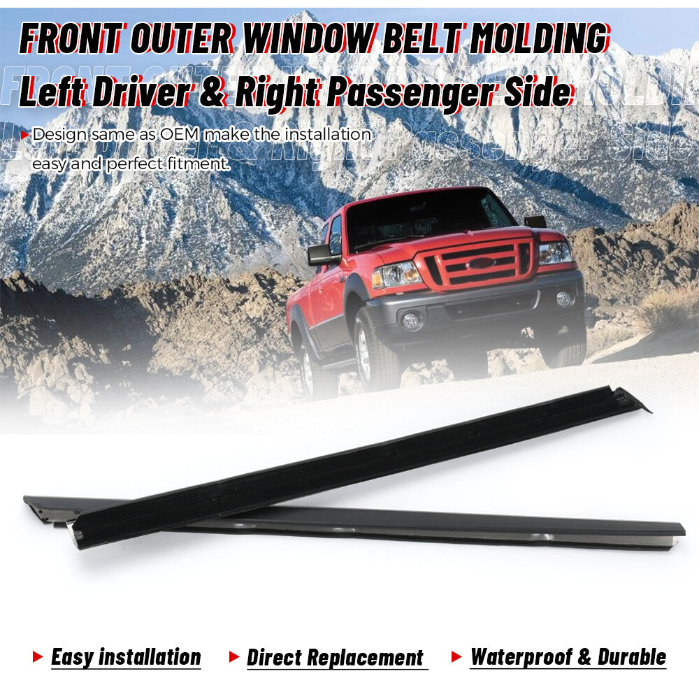 For 1999-2011 for Ford Ranger LH+RH Window Seal Belt Weatherstrip Molding Trim