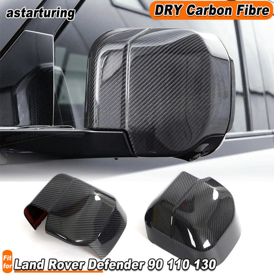 for Land Rover for Defender 90 110 130 20UP Dry Carbon Side Mirror Cover Caps Add On