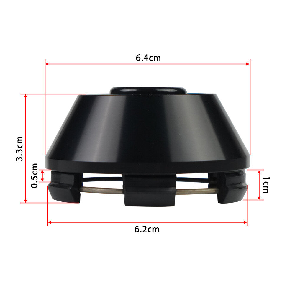 4Pc 61mm Wheel Hub Center Cap Cover Hubcaps Rim Car Hubcap Black Racing B-Type