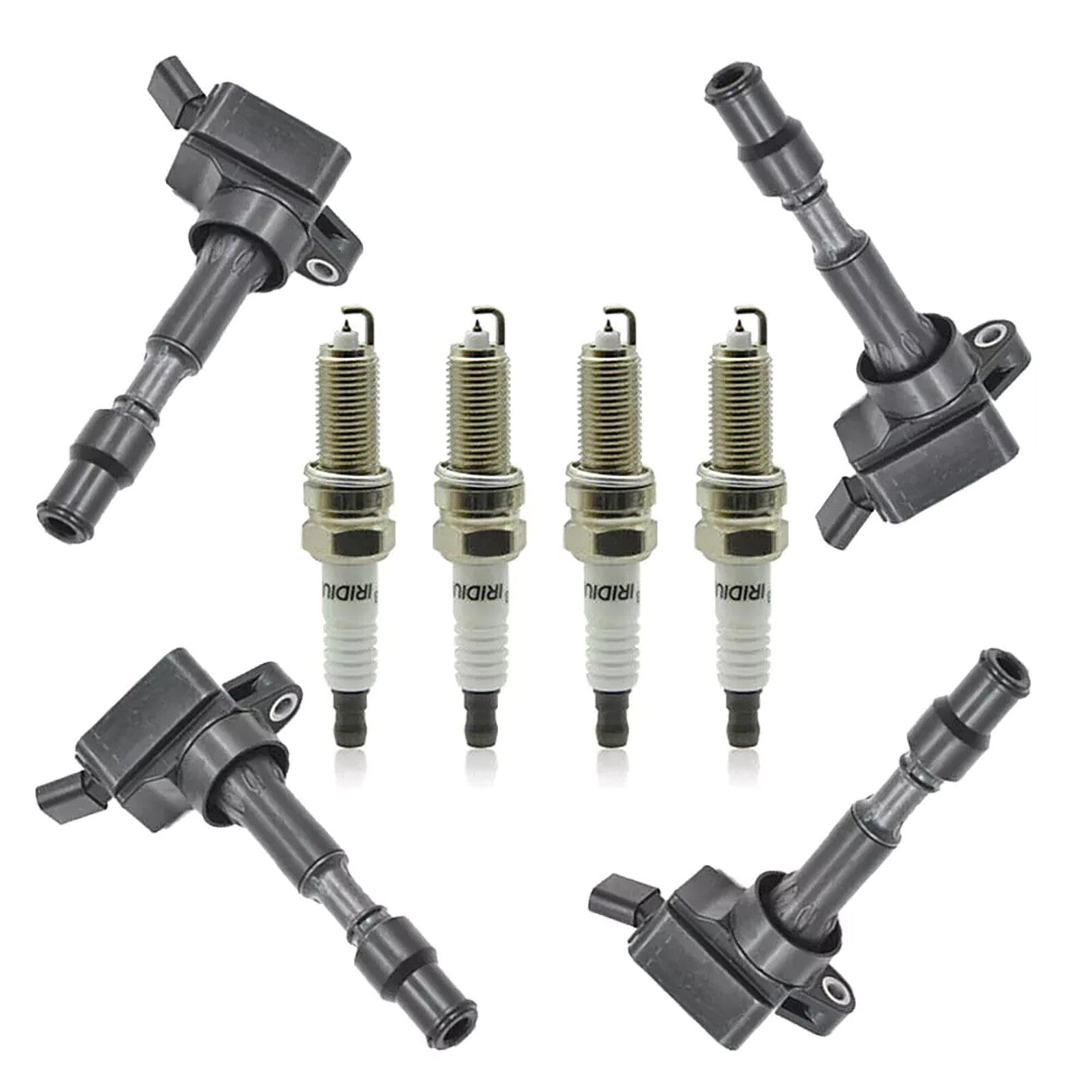 4PCS Ignition Coil  4PCS Spark Plug Accessories for Hyundai for Elantra 2017-2020