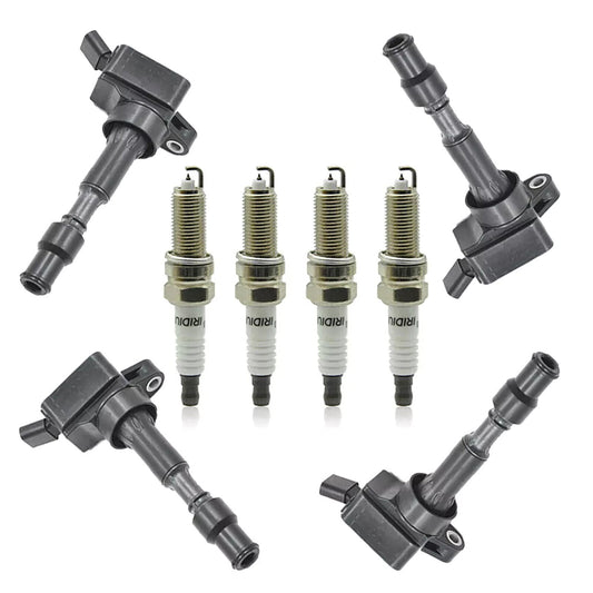 4PCS Ignition Coil  4PCS Spark Plug Accessories for Hyundai for Elantra 2017-2020