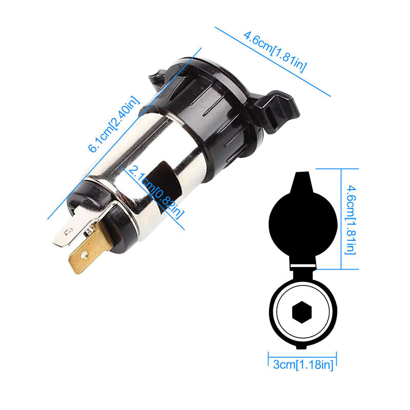 American car cigarette lighter socket, lighter power socket plug, charger adapter cable 12V