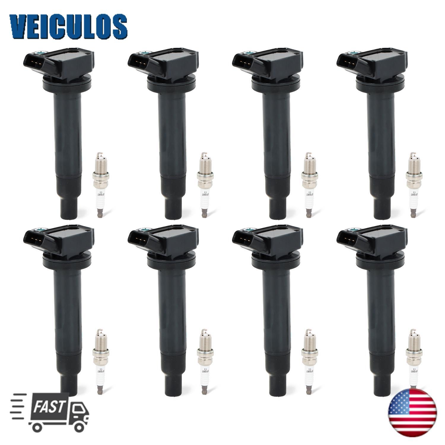 8X Ignition Coil  Platinum Spark Plug for Toyota Tundra Sequoia 4.7L V8 UF230