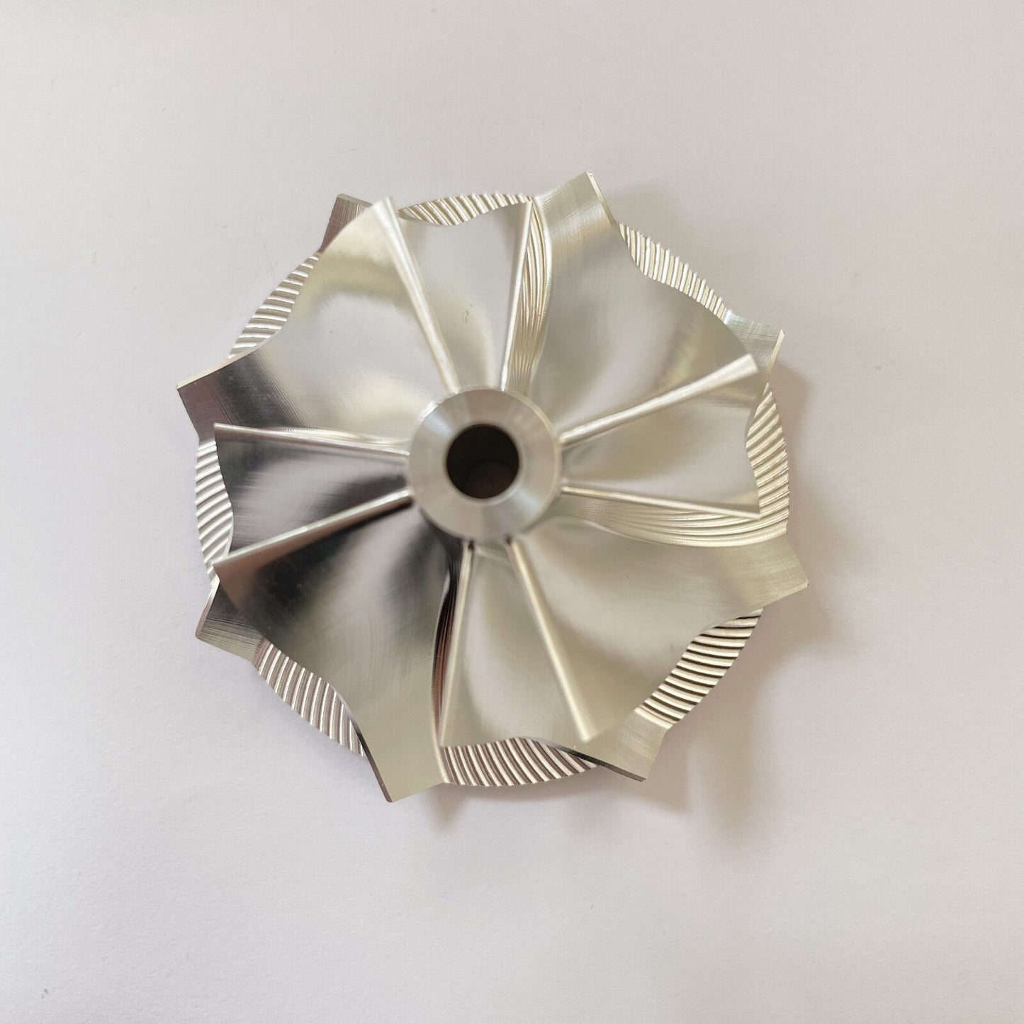 GT15-25 39.86/50.96 mm 4+4 Blade Turbine Aluminum 2618/Bill Compressor Wheel