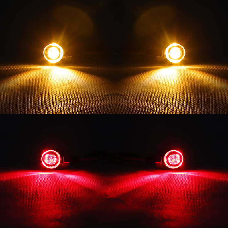 2X LED Rear Motorcycle for Mini Turn Signal Indicator Brake Light Lamp 12V Red/Amber