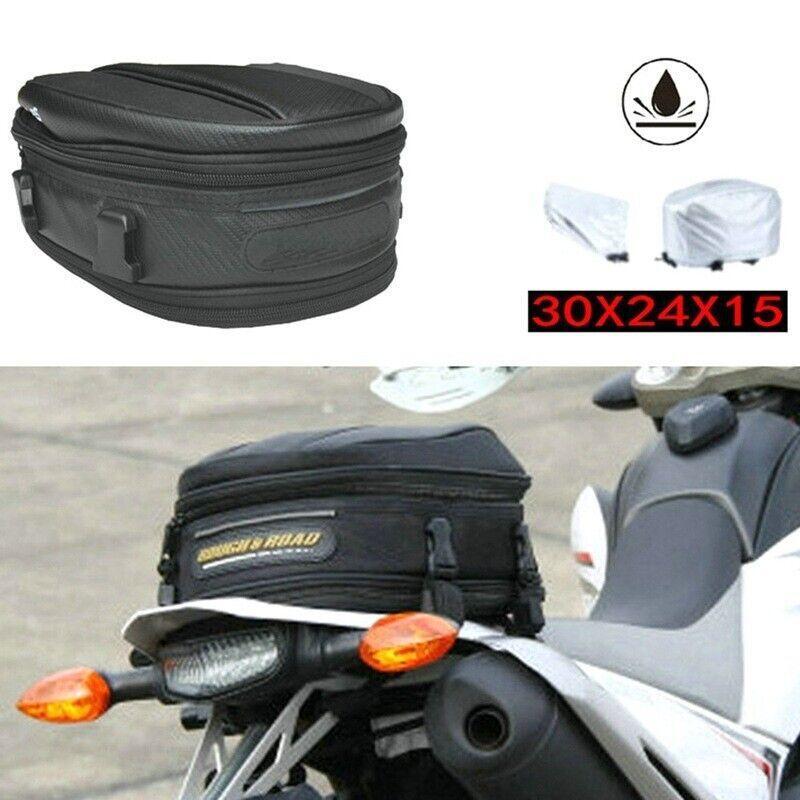 Motorcycle tail bag waterproof bag motorcycle saddle bag expandable backpack