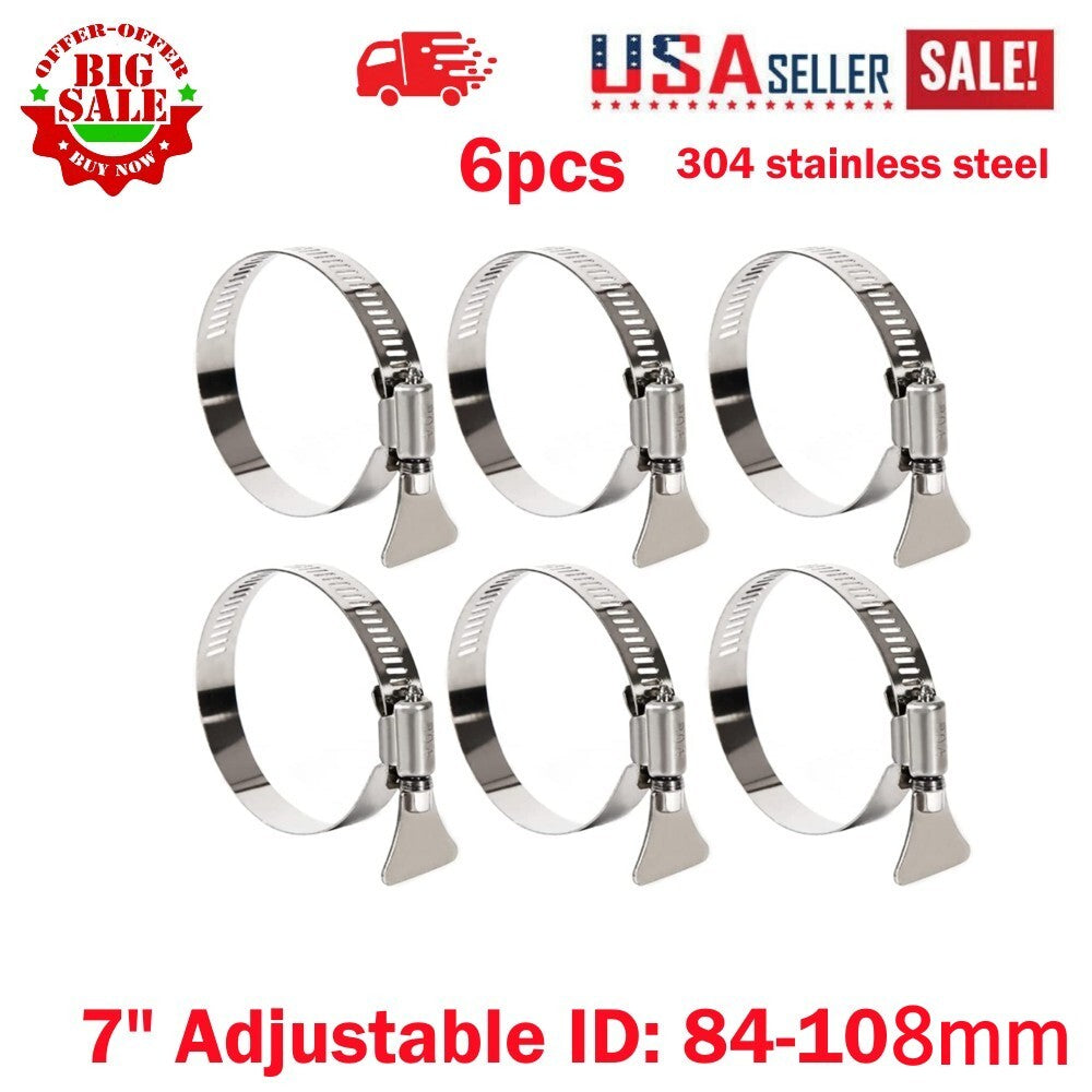 Adjustable hose clamp, thumb screw, tube clamp, key clamp for dust removal hoses