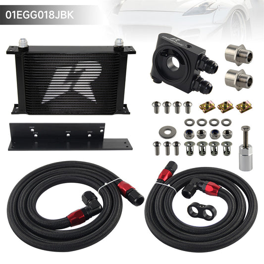 LR 25 Row Bolt On Oil Cooler Kit 73¡ãC Thermostat For Fairlady 350Z Z33 370Z Z34