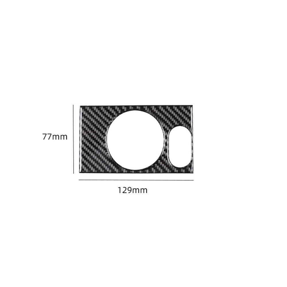 Carbon fiber headlight control cover trim for Ford F-150 2004-2008