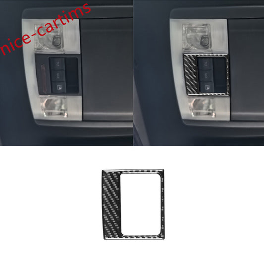Carbon Fiber Reading Light Sunroof Switch Button Cover Fit for Ford F150 2009-14