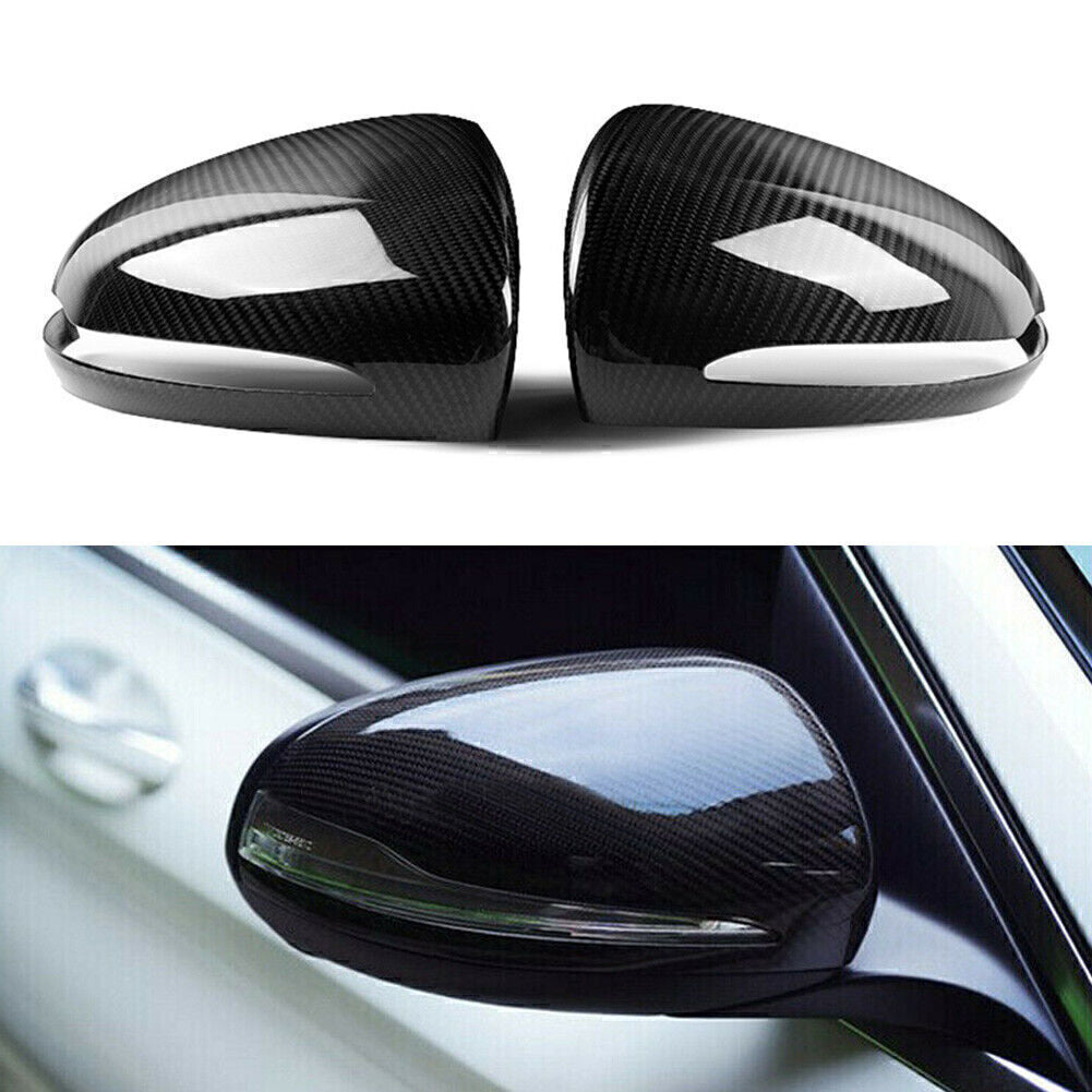 Mirror Cover Cap Carbon Fiber Fit 15-19 for Mercedes-Benz W205 S550 W222 S600 S63