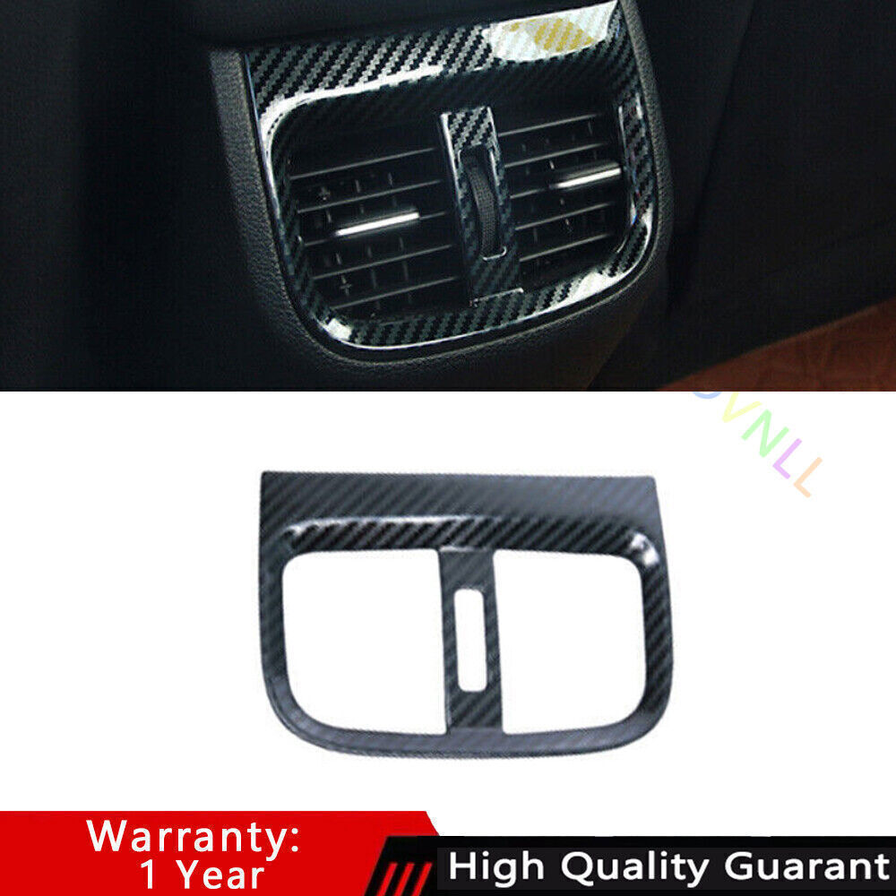 for Kia K3 Forte 2019-2021 Steel Carbon Fiber Rear Air Outlet Vent Frame Trim 1X