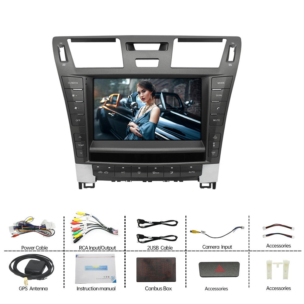 9Android 12 1+16GB Car Radio GPS WIFI 4G for Lexus LS460 LS460L LS600 2006-12